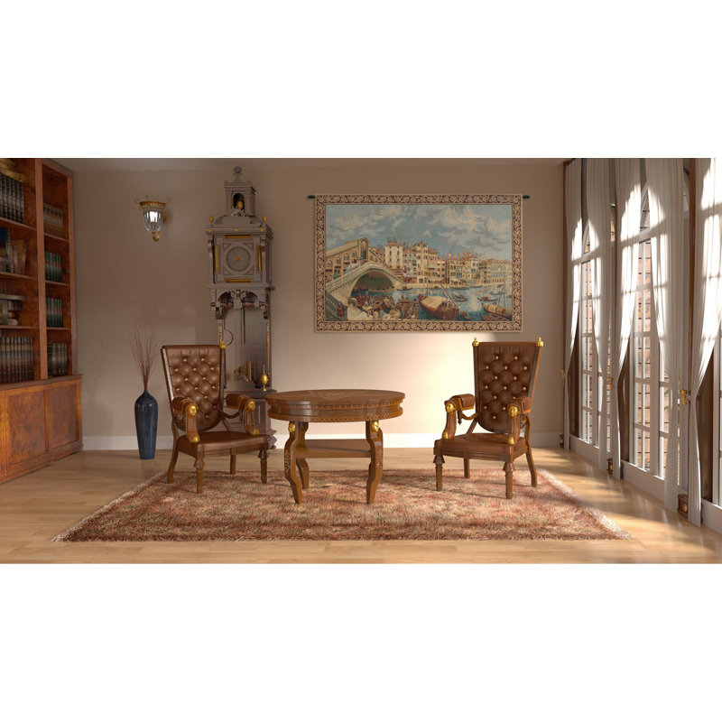 Italian Loom Woven Cotton Blend Wall Hanging, 13" H x 19" W