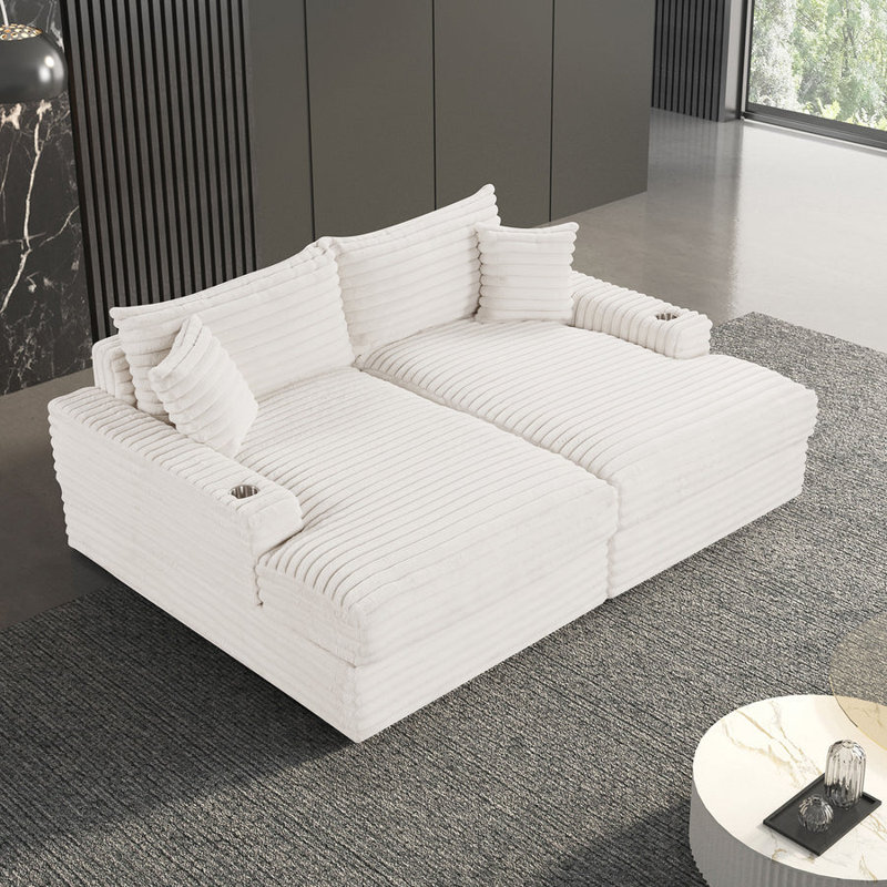 Canapé modulaire en velours côtelé Stupendous II