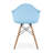 Modholic Eiffel Armchair With Wood Legs, Blue-424585844-437147558