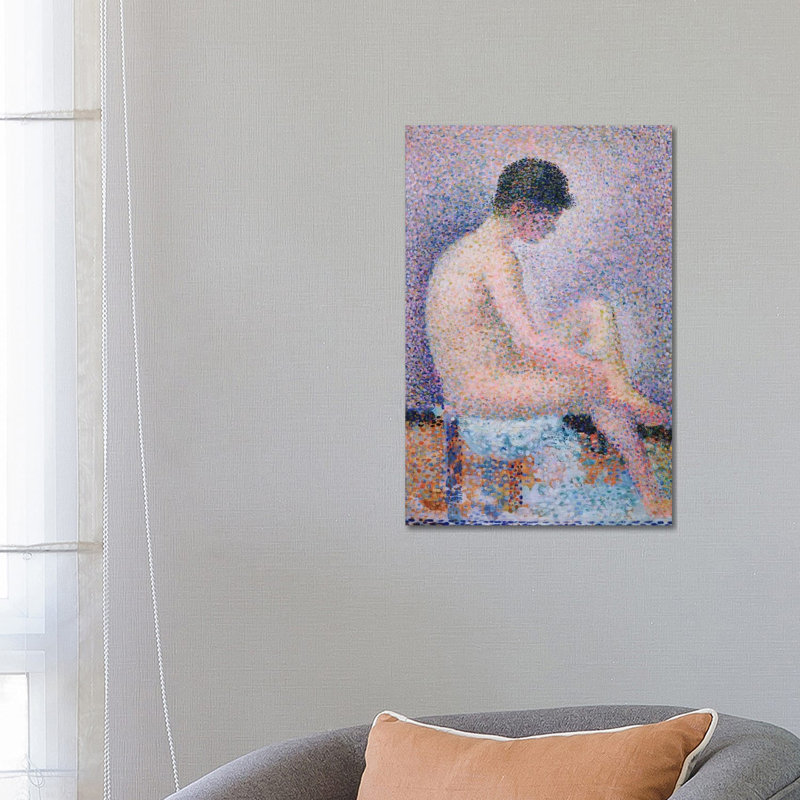 Model In Profile, 1886 by Georges Seurat - Wrapped Canvas Painting, 66.04 cm H x 45.72 cm W x 3.175 cm D