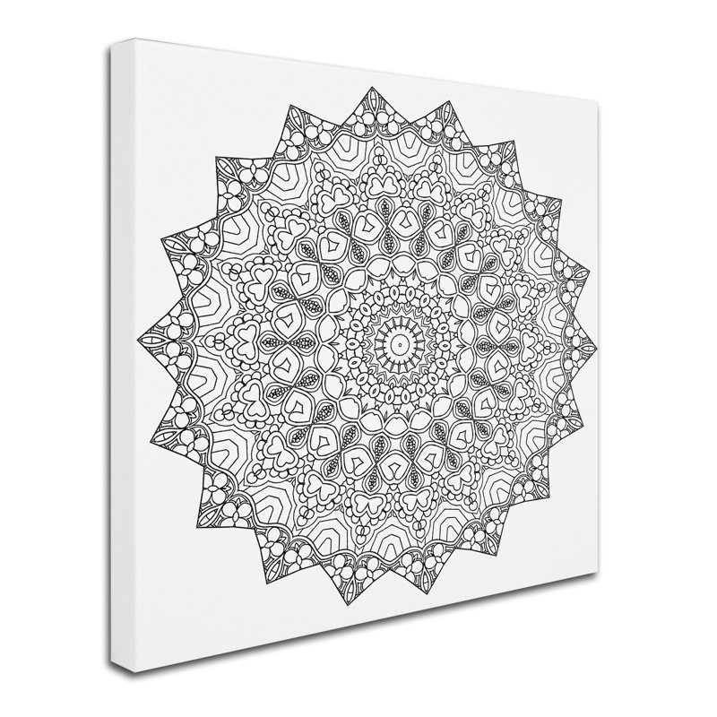 « stars mandala », impression sur toile tendue, H 14 po x l 14 po x P 2 po