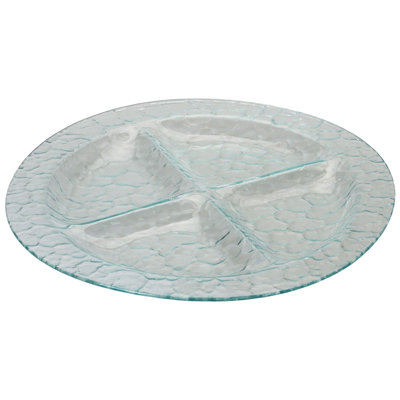 Symple Stuff Glass Divided Serving Dish