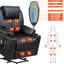 Fauteuil de massage inclinable électrique en similicuir