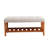 Light Gray Fabric & Oak Finish Bench-460902621