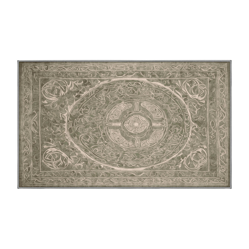 Tapis gris lavable à la machine, Rectangle 8 pi x 12 pi
