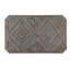 Table de salle à manger rectangulaire rustique, gris, grain de bois diamant, brossé au fil, base à tréteaux, 6 sièges de style gris, motif de grain, 6