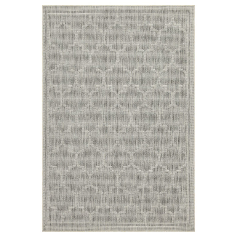 Silver 5 Ft. 3 In. X 7 Ft. 3 In. Indoor/Outdoor Area Rug, Rectangle 5'3" x 7'3"