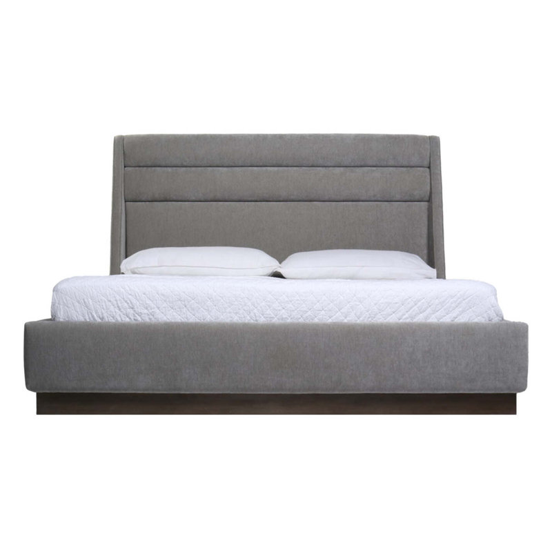 Frankie Upholstered Bed, King, Gray
