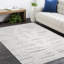 Abstract Area Rug in Light Gray/Black-182671117