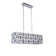 6-Light Chrome Chandelier With Clear And Smoke Crystal Accents