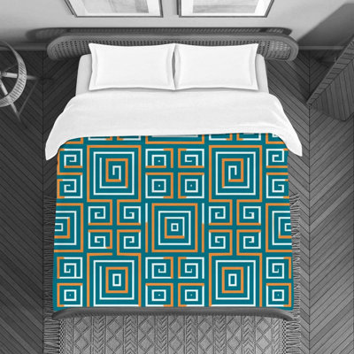 Greek Key Duvet Cover