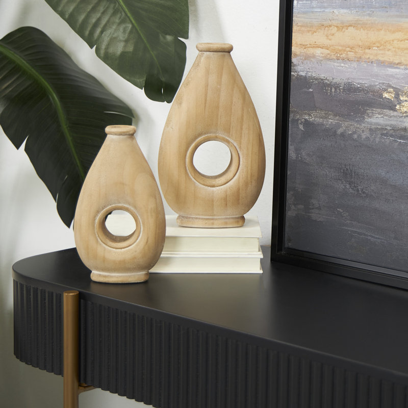 Vase de table en bois Gadison