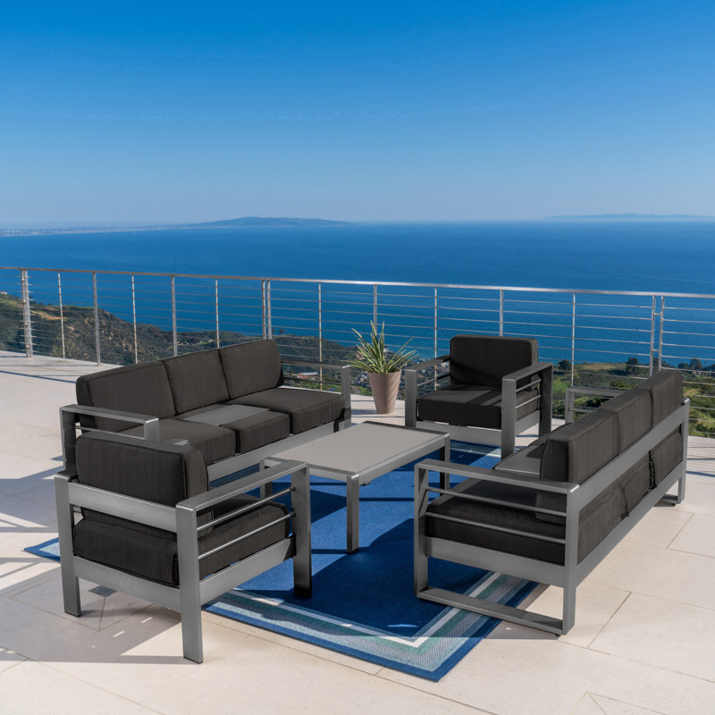 Caggiano 8 - Person Patio Conversation Sets with Cushions