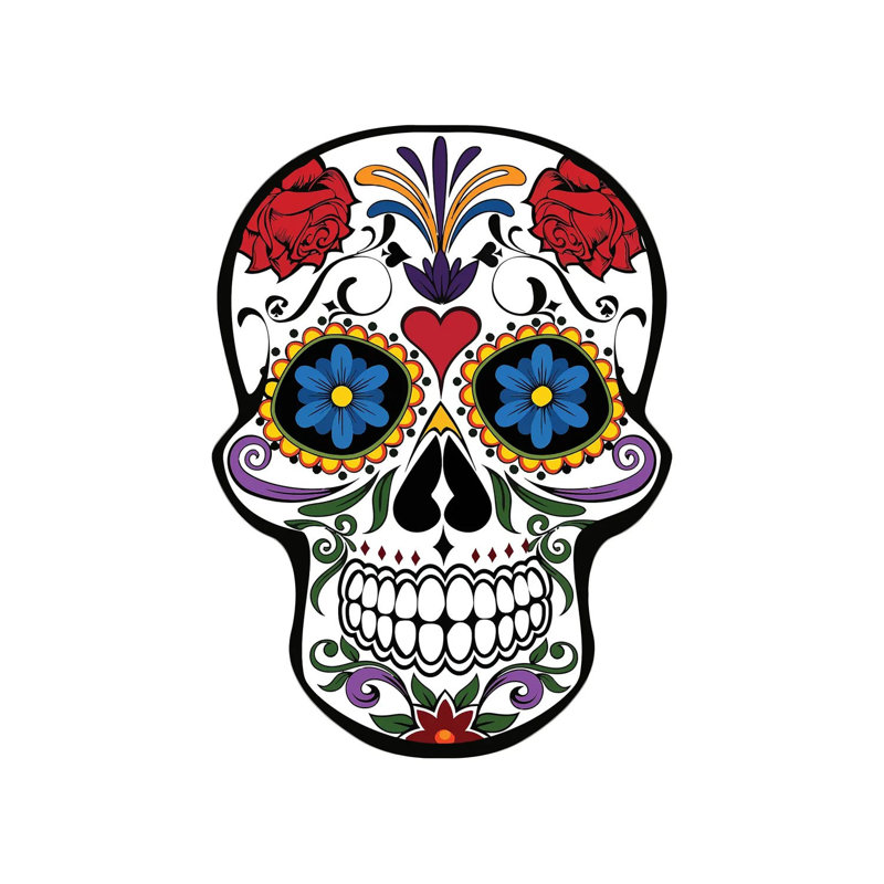 Skull With Flowers by Art Mirano - Wrapped Canvas Print, 45.72cm H x 30.48cm W x 1.9cm D