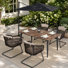 Ensemble repas pour 4 personnes avec table rectangulaire Melissa