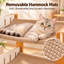 Structure d'escalade pour chat à 3 niveaux, 63 po pour chats d'intérieur, grand lit pour chat robuste