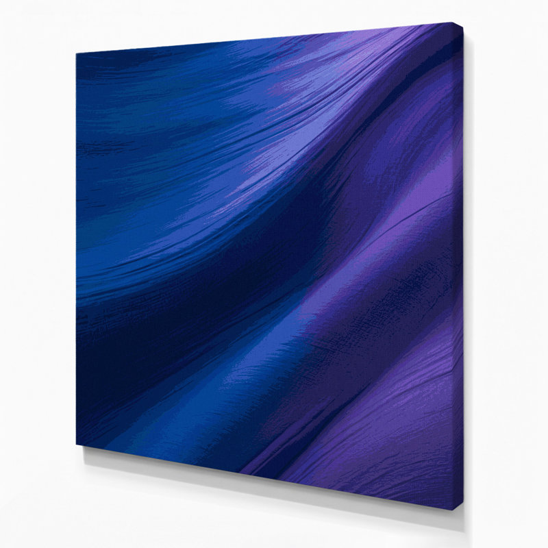 «Abstract Color Field 10», art mural sur toile bleue, H 16 po x l 16 po