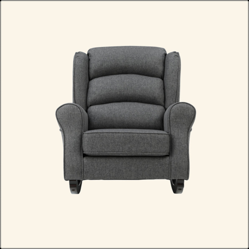 Chaise berçante en tissu