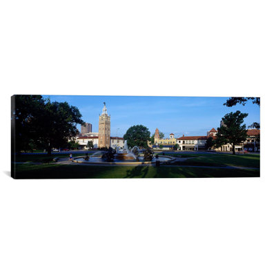 " Fountain in a city, Country Club Plaza, Kansas City, Jackson County, Missouri " Color Photography Print