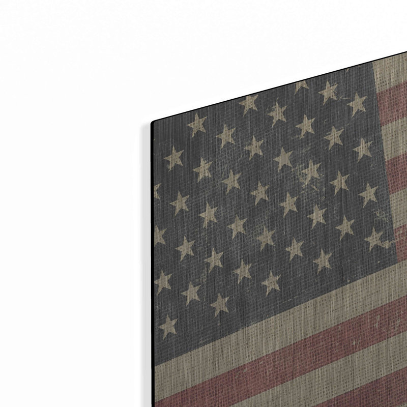 «Vintage American Flag» par Luxe Metal Portfolio, H 12 po x l 16 po