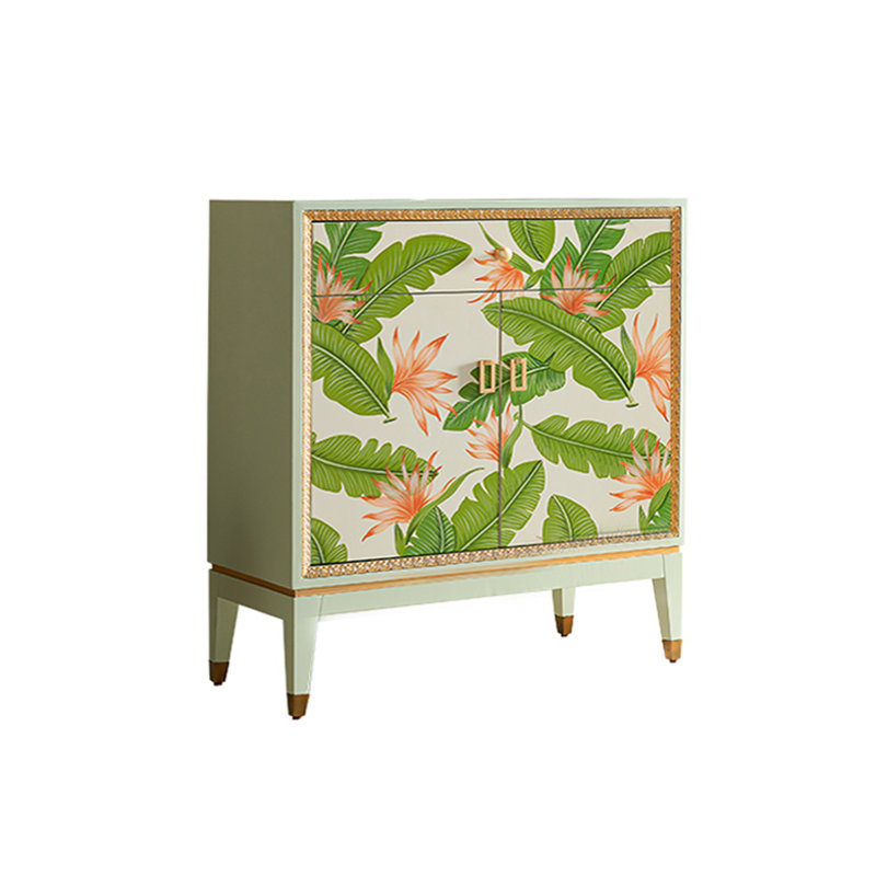 Modern Hand-Painted Accent Cabinet