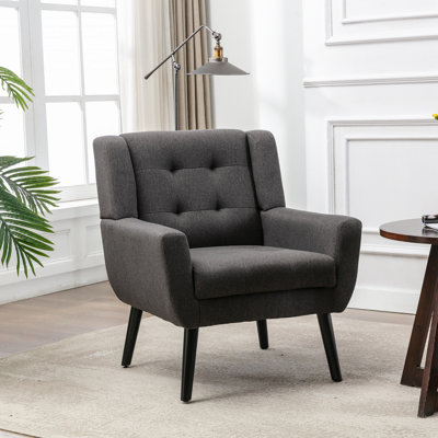 Chaise d'appoint avec pieds noirs pour la maison d'intérieur