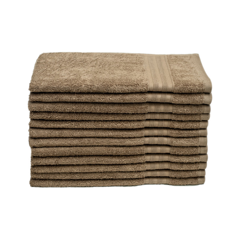 Serviette essuie-mains 100% coton amneet, Taupe profond