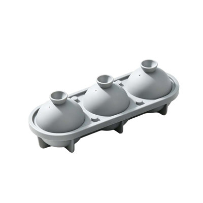Ice grid 3 Cavity Large Ice Ball Maker   Food Grade Silicone  Ice  Tray  Release Leakproof Round Ice  For Whiskey