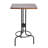 Jyie Pine Square Solid Wood Top with Steel Base Dining Table