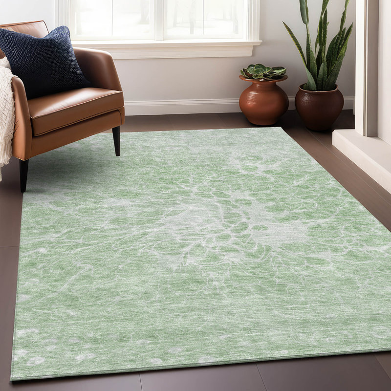 Tapis menthe de qualité supérieure lavable à la machine Arnette, Rectangle 9 pi x 12 pi