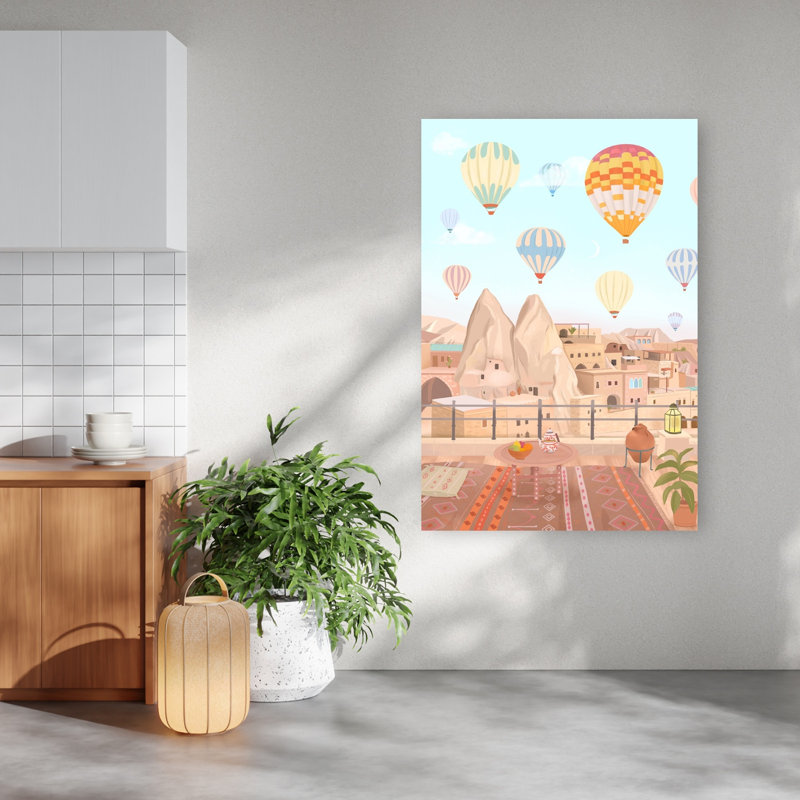 Cappadokia Abstract City Fruit Wall Art Print, 152.4cm H x 101.6cm W