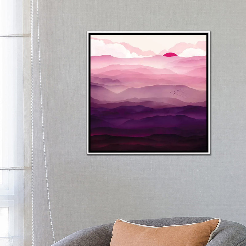 Jour ultra violet, H 26 po x l 26 po x P 1,5 po, Toile blanche encadrée