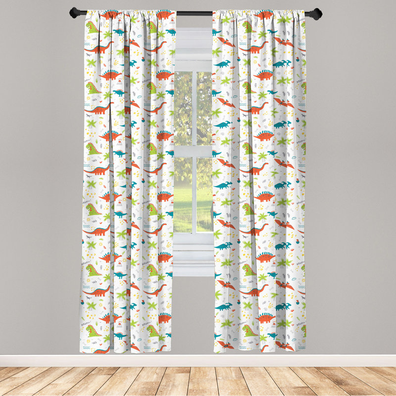 Nursery Semi-Sheer Rod Pocket Curtain Panels, 28" x 84"