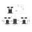 Widespread 2-handle Bathroom Faucet with Drain Assembly-111987340-111987342