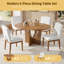 Ensemble de table de salle à manger extensible moderne 5 pièces avec rallonge amovible de 16,2 pouces pour les petits espaces-130072047-130072043-130072045