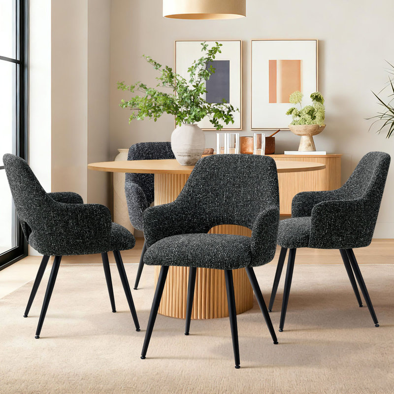 Fauteuils rembourrés l 24 po Matsuichi, Noir