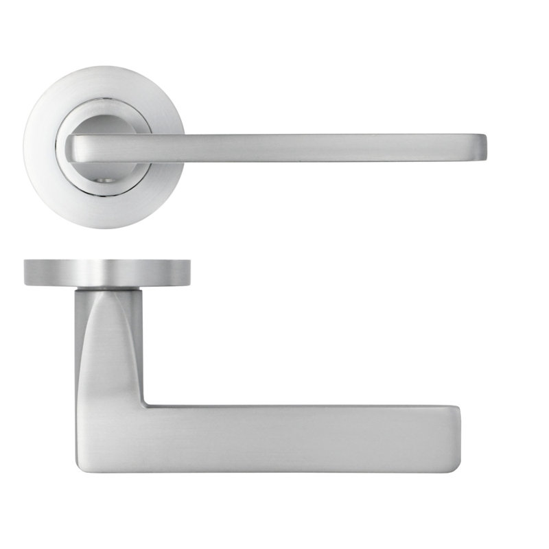Single Dummy Door Handle, Satin Chrome