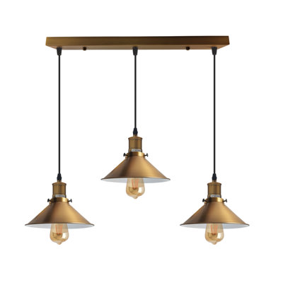 Gantz 3 - Light Yellow Brass Kitchen Island Pendant