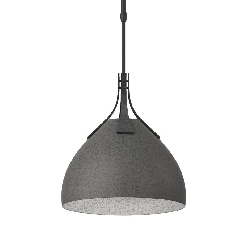 Summit 1 - Light Single Dome Pendant, Natural Iron, Black