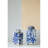 5.5x5.5x10.5" Blue and White Porcelain Lidded Jar