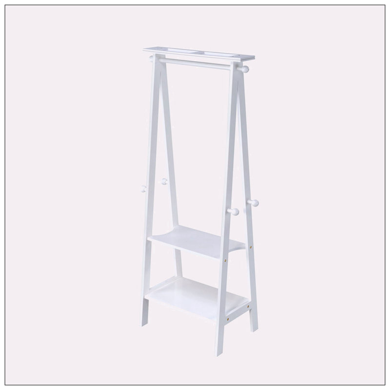 Versatile Space-Saving Garment Rack For All Living Spaces, White