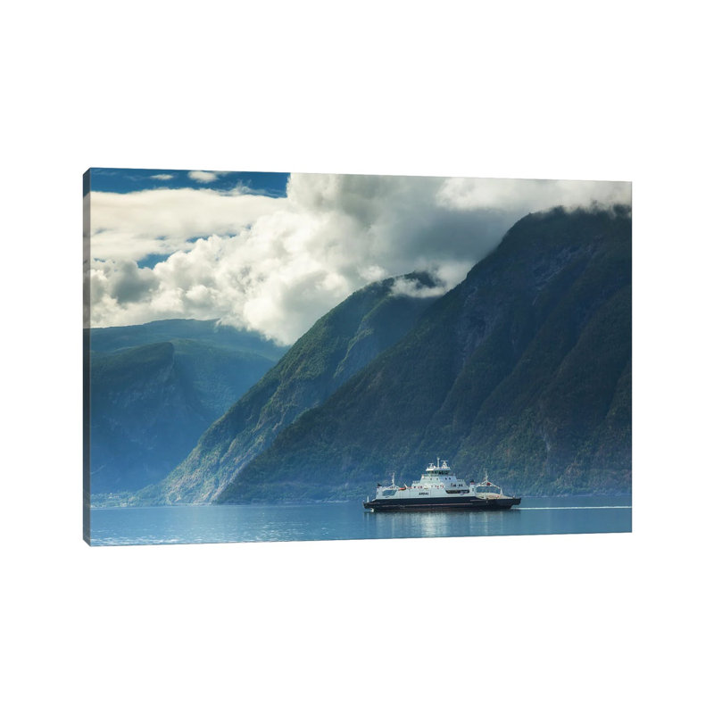 Ferry In Norway by Mikolaj Gospodarek - Wrapped Canvas Print, 20.32 cm H x 30.48 cm W