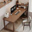 Bureau d'écriture rectangulaire en bois massif brun noisette-118374748-118374746