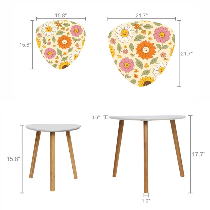 Ensemble de 2 tables basses gigognes Triangle