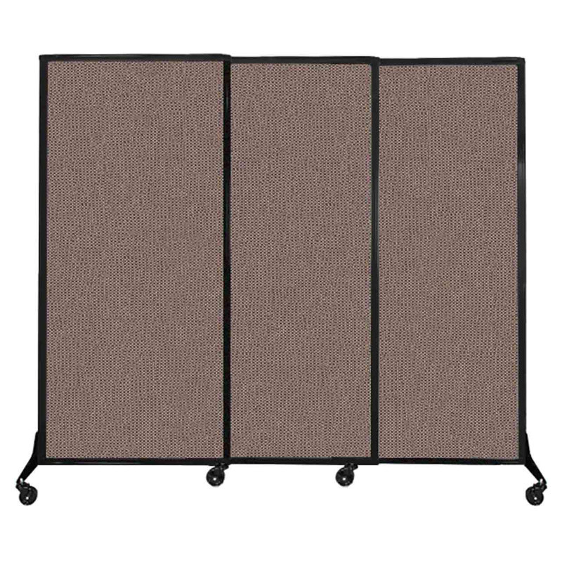 Cloison coulissante à 3 panneaux QuickWall, Latte, H 70 po x l 100 po