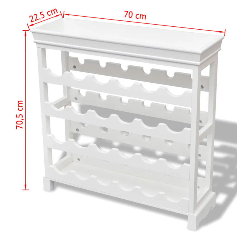 Rivka Floor Wine Bottle Rack, White