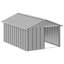 Niche pour chien en acier galvanisé anthracite-87937200-87937201
