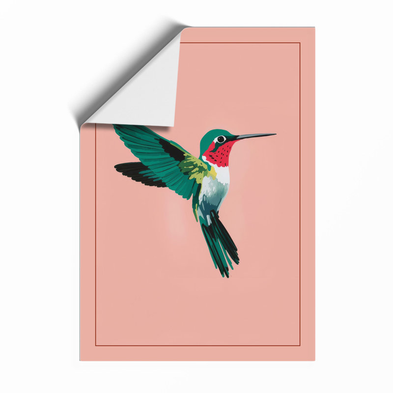 Emerald Hummingbird Modern - Framed Print, Unframed, A2 - 59.4 x 42.0 cm