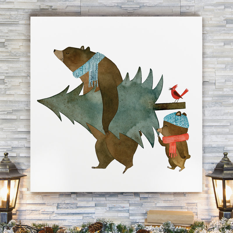 Wild Christmas Ii - reproduction sur toile tendue, H 40 po x l 40 po x P 1 po