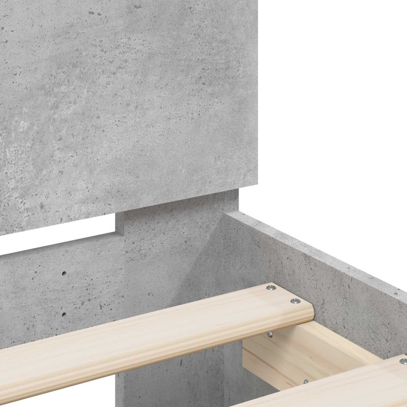 Bed, Concrete Grey